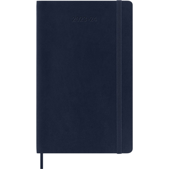 Moleskine 2023-2024 Weekly Planner, 18M, Large, Sapphire Blue, Soft Cover (5 x 8.25)