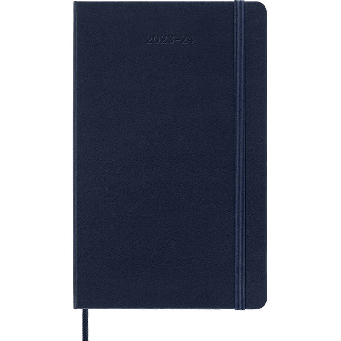 Moleskine 2023-2024 Weekly Planner, 18M, Large, Sapphire Blue, Hard Cover (5 x 8.25)