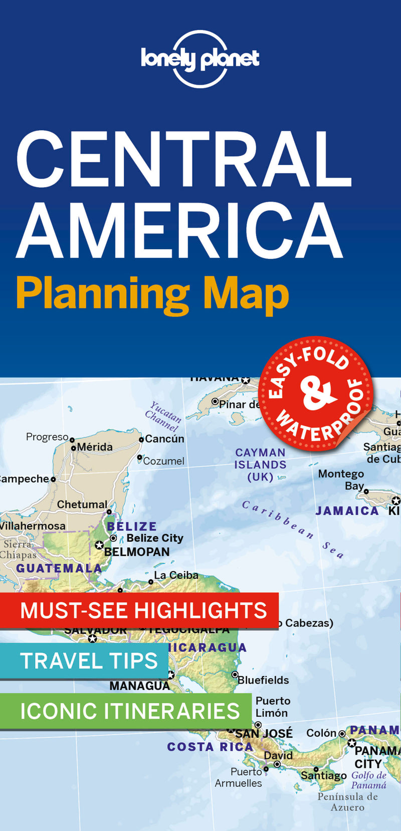 Lonely Planet Central America Planning Map