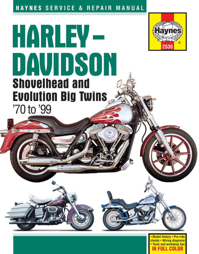 Harley-Davidson Shovelhead and Evolution Big Twins '70 to '99