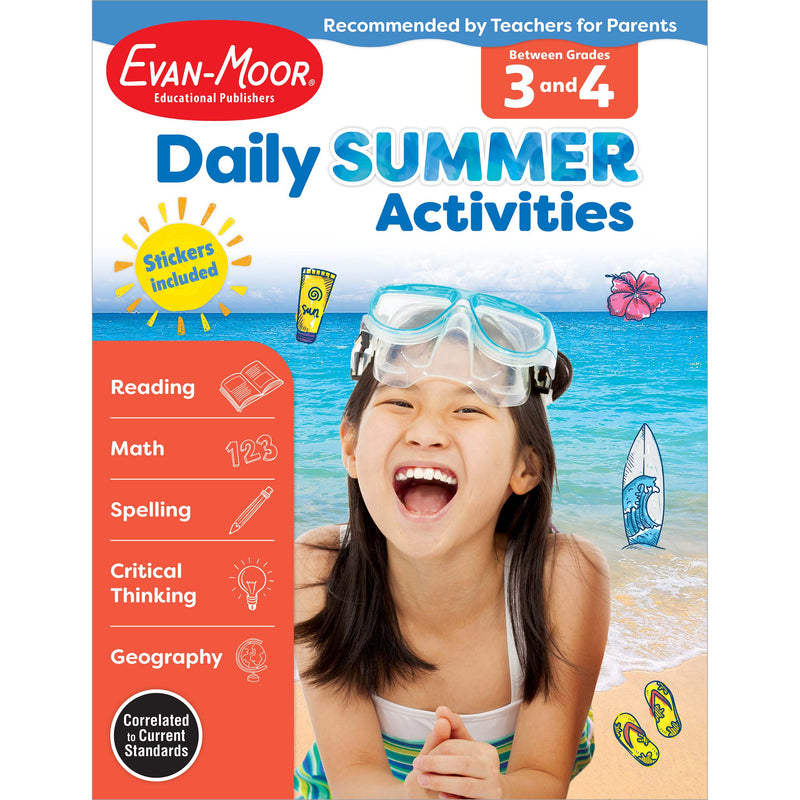 Daily Summer Activities Moving From 3Rd To 4Th Gr