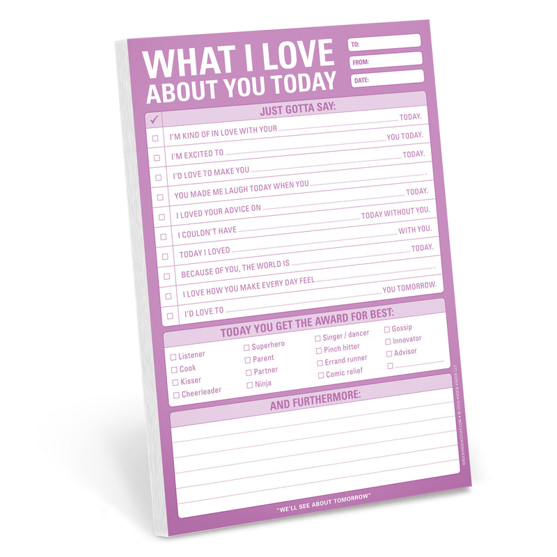 What I Love about You Today Pad
