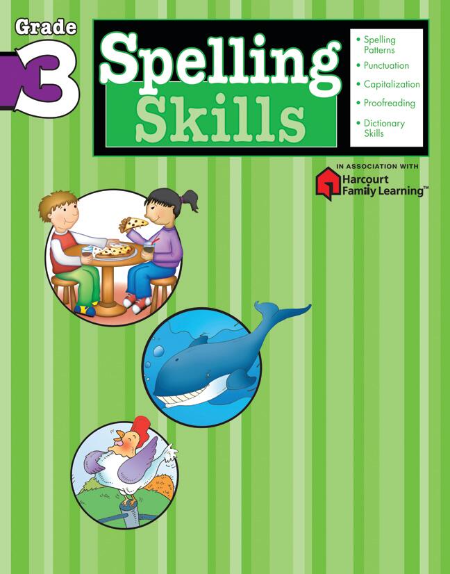 Spelling Skills: Grade 3 (Flash Kids Harcourt Family Learning)