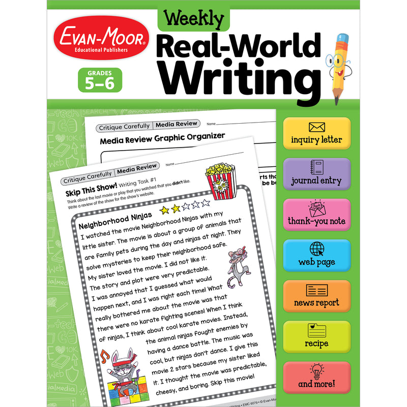 Weekly Real-World Writing, Grades 5-6