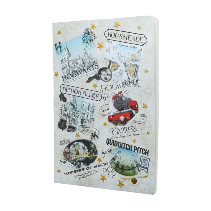 The Wizarding World Notebook A4 Unlined Softcover Cahier, 80pg, 100GSM by Paperblanks (Harry Potter Collection)