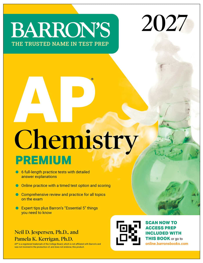 AP Chemistry Premium, 2027: Prep Book with 6 Practice Tests + Comprehensive Review + Online Practice