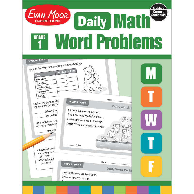 Daily Word Problems, Grade 1