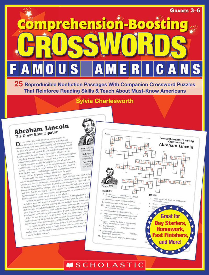 Comprehension-Boosting Crosswords: Famous Americans