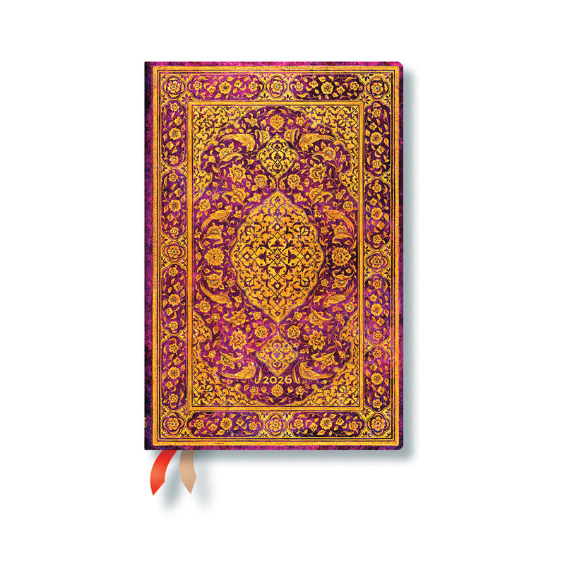 Paperblanks | 2026 The Orchard | Persian Poetry | 12-Month Planner | Mini | Horizontal | Elastic Band | 160 Pg | 100 GSM