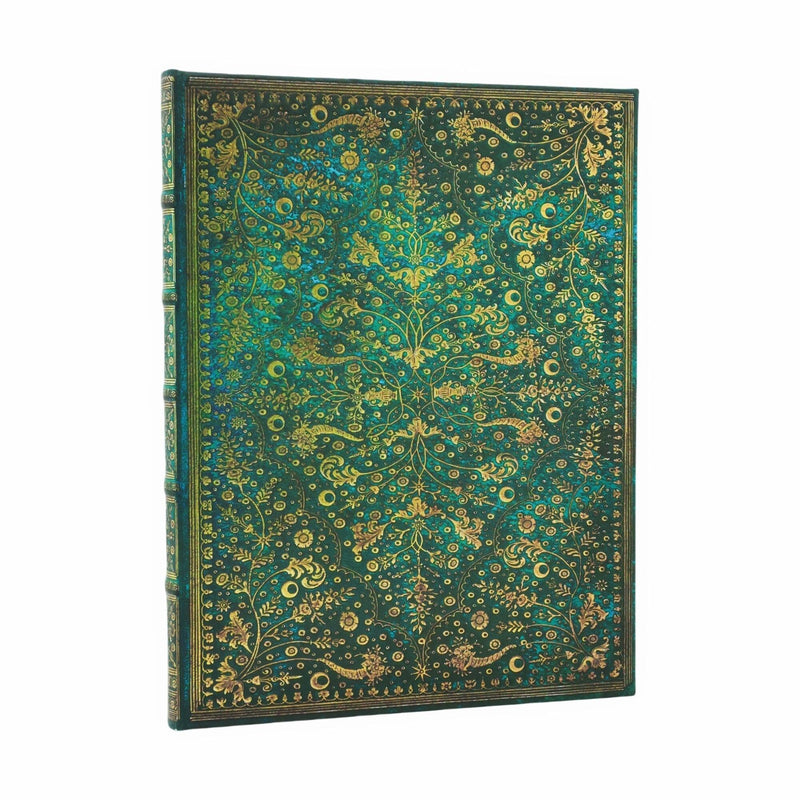 Emerald Flower Ultra Lined Hardcover Journal, 144pg, 120GSM, Marsh's Library by Paperblanks (Nature's Grace)