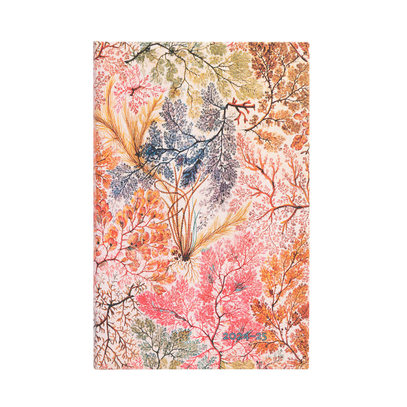 Paperblanks | 2024–2025 Weekly Planner | Anemone | William Kilburn | 18-Month | Maxi | Vertical | Elastic Band | 208 Pg | 80 GSM