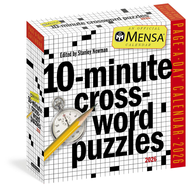 Mensa® 10-Minute Crossword Puzzles Page-A-Day® Calendar 2026