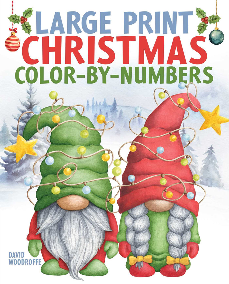 Large Print Christmas Color-by-Numbers