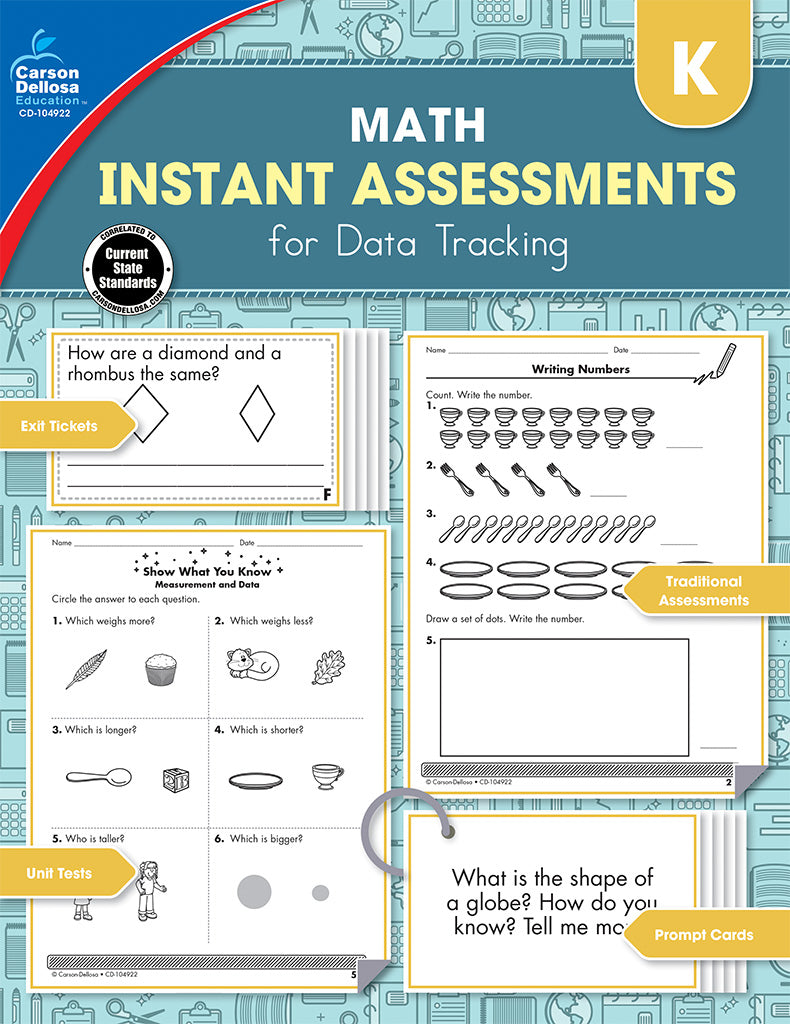 Instant Assessments for Data Tracking, Grade K: Math