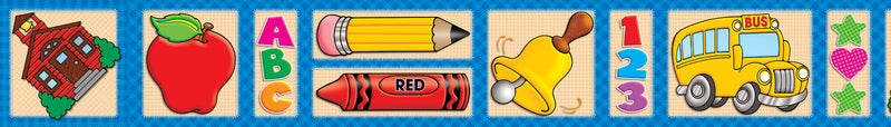 Country Schooltime Borders with Corners