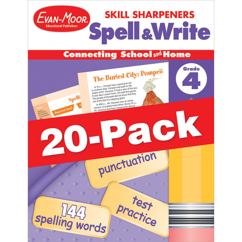Skill Sharpeners: Spell & Write, Grade 4 Class Pack