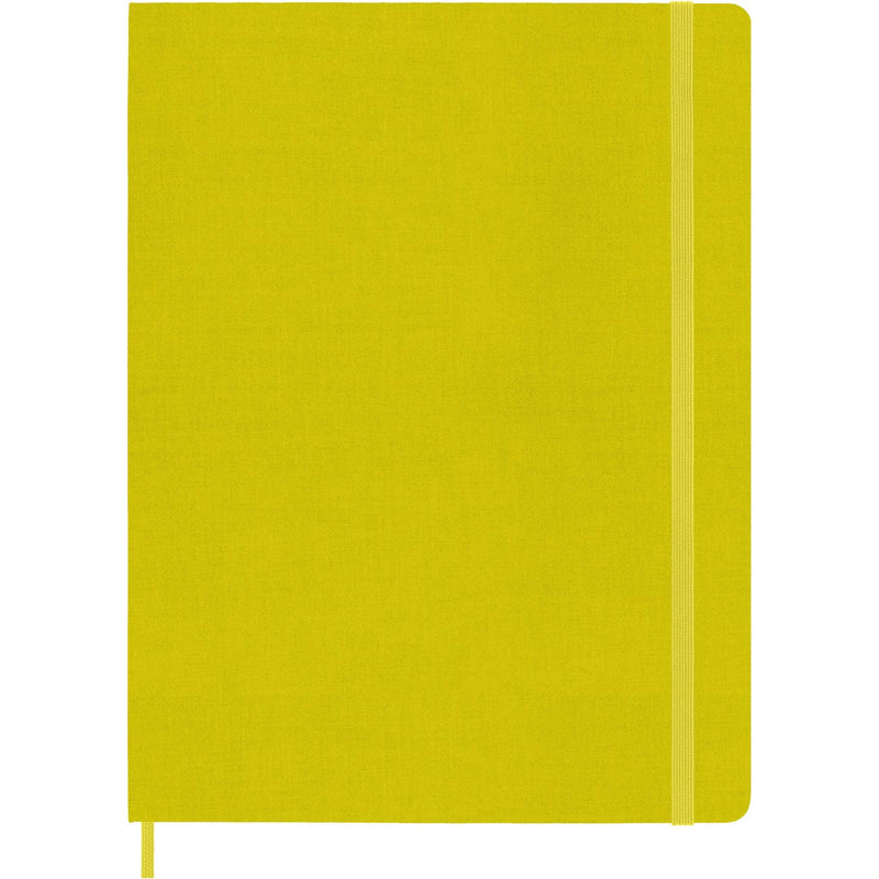 Moleskine Classic Notebook, Extra Large, Ruled, Hay Yellow, Silk Hard Cover (7.5 x 10)