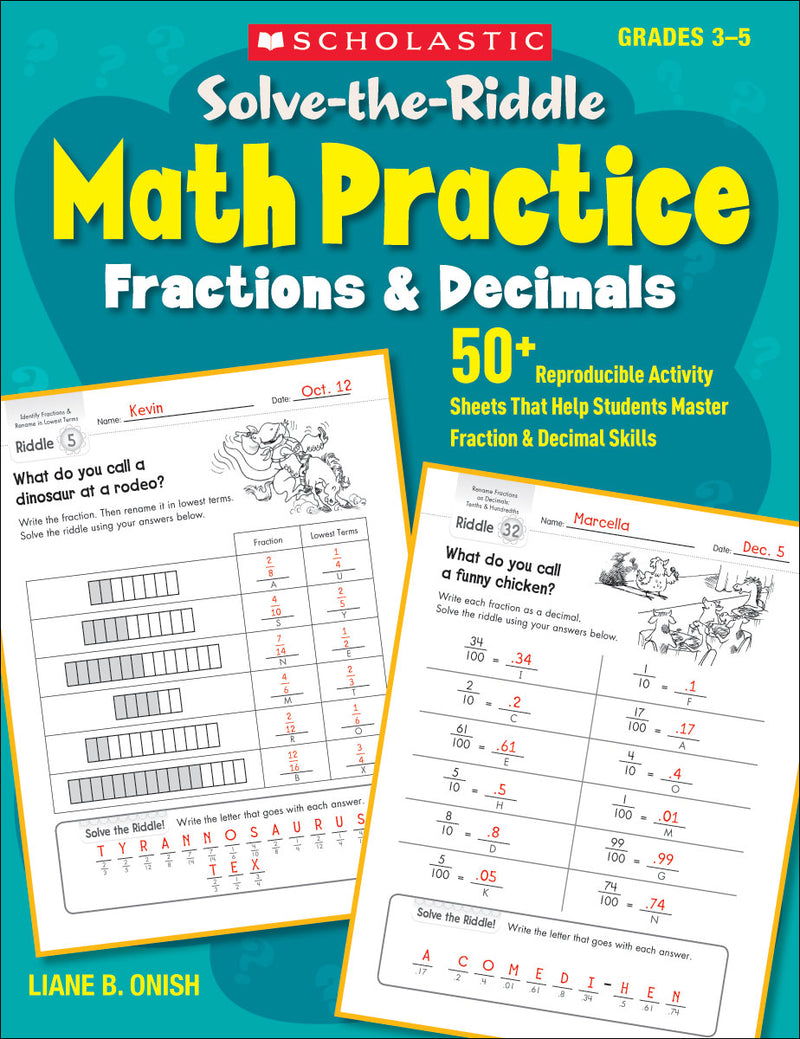 Solve-the-Riddle Math Practice: Fractions & Decimals