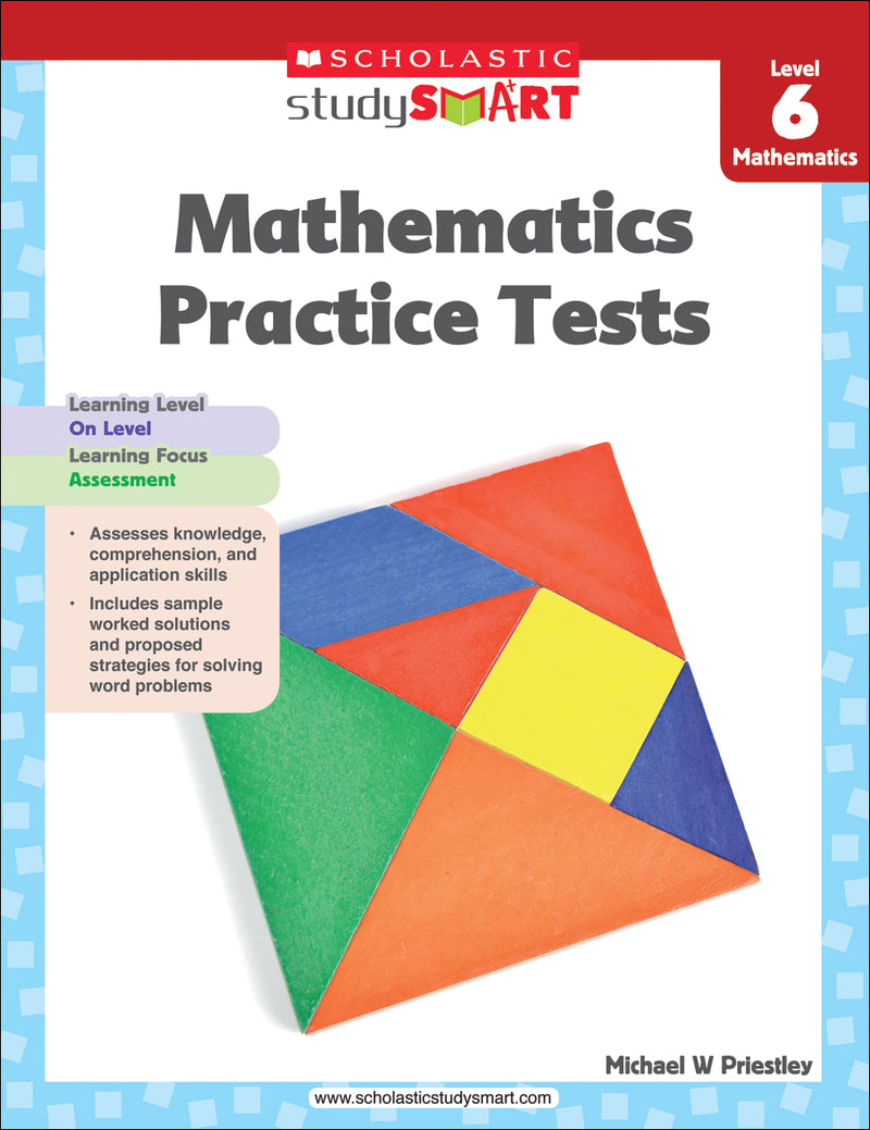 Scholastic Study Smart Mathematics Practice Tests Level 6