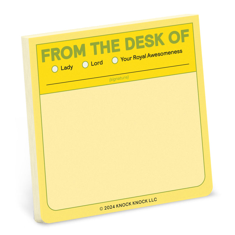 From the Desk Of Sticky Note