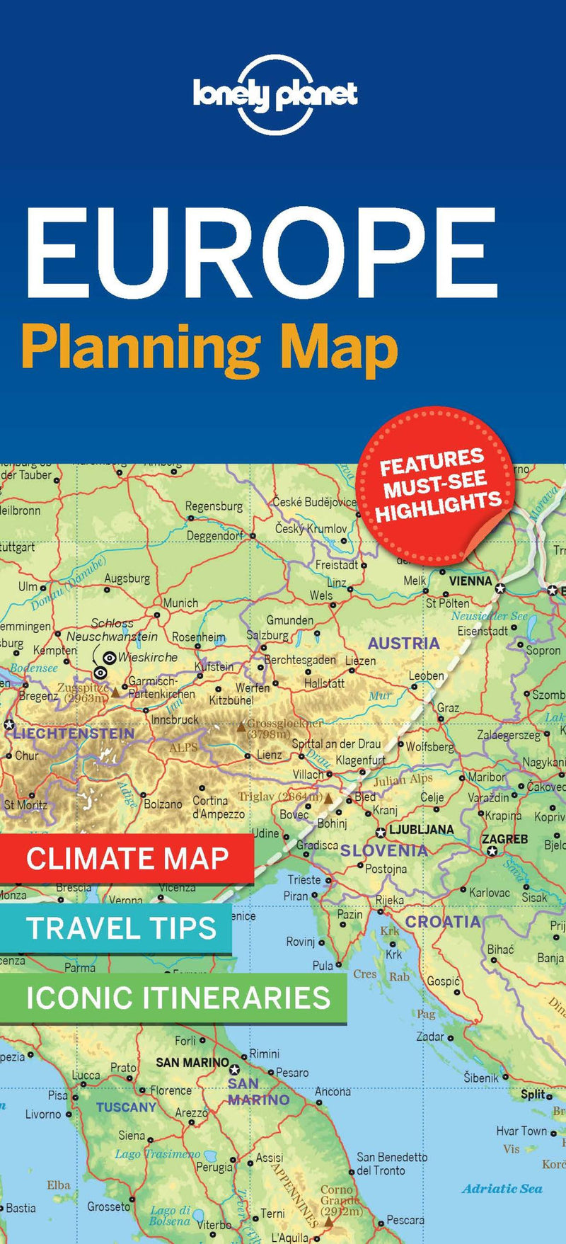 Lonely Planet Europe Planning Map