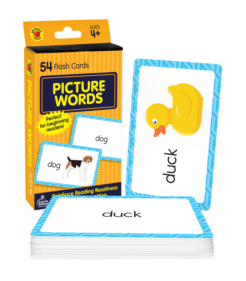 Picture Words Flash Cards: 54 Flash Cards