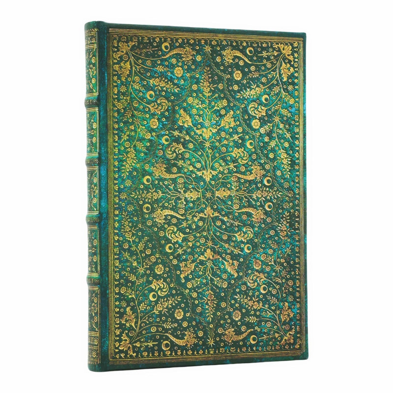 Emerald Flower Mini Unlined Hardcover Journal, 176pg, 85GSM, Marsh's Library by Paperblanks (Nature's Grace)