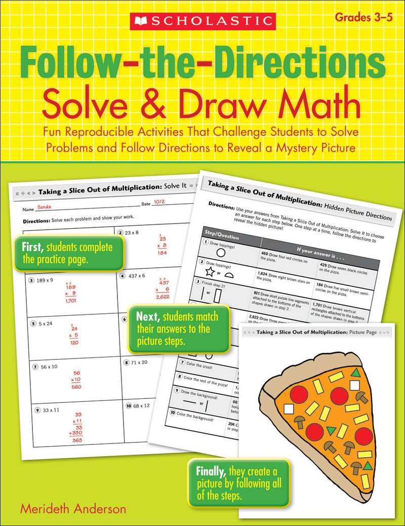 Follow-the-Directions: Solve & Draw Math (3-5)