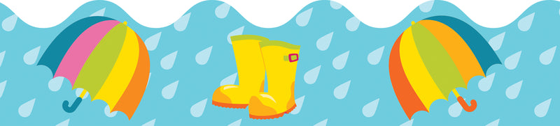 Spring Showers Scalloped Bulletin Board Borders
