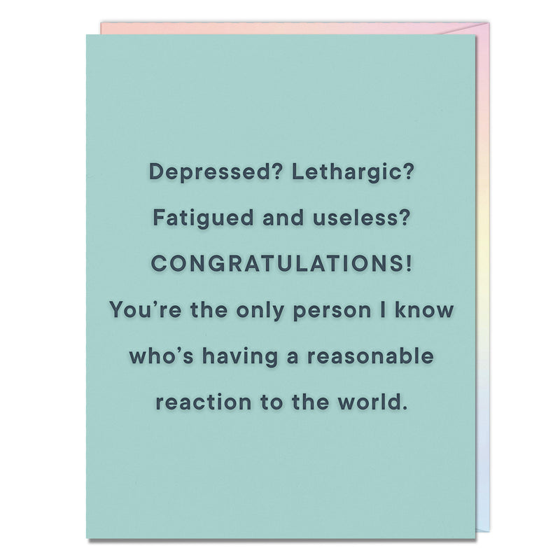 Reaction to the World Encouragement / Friendship Card