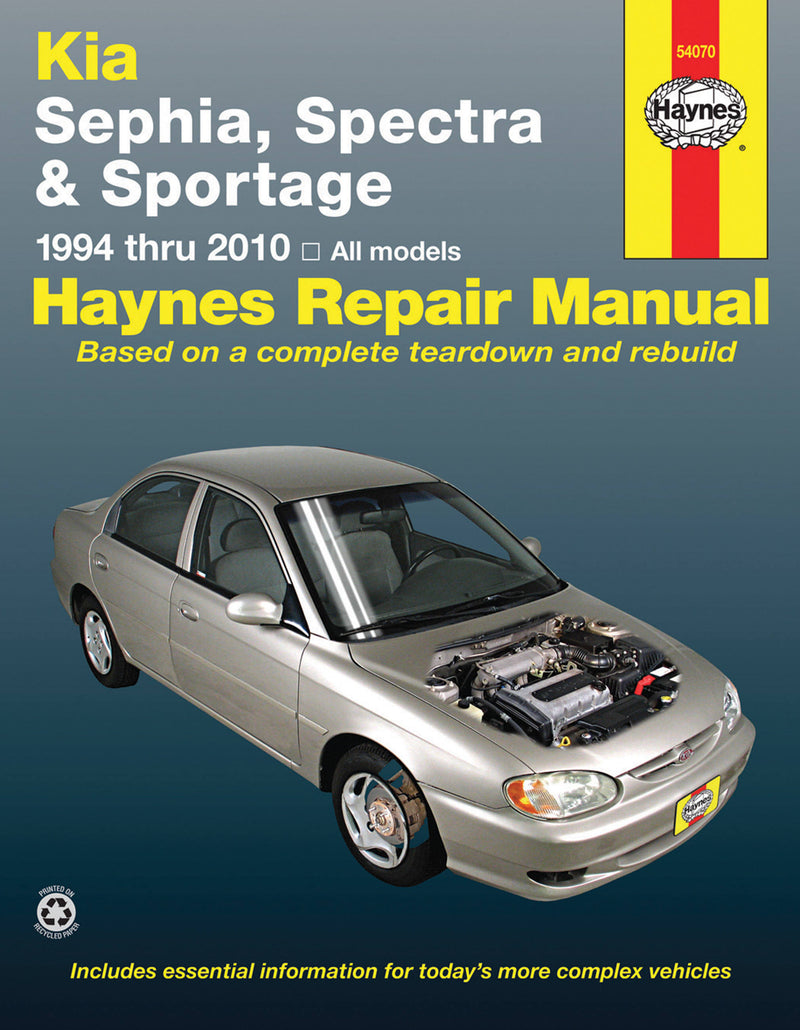 Kia Sephia, Spectra & Sportage 1994 thru 2010 Haynes Repair Manual