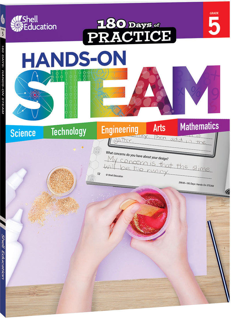 180 Days: Hands-On STEAM for Grade 5: Practice, Assess, Diagnose