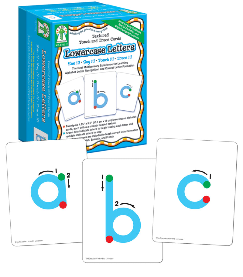 Textured Touch and Trace: Lowercase: The Best Multisensory Experience for Learning Alphabet Letter Recognition and Correct Letter Formation