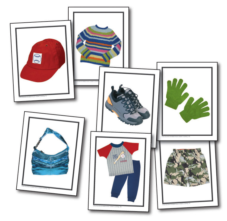 Nouns: Children’s Clothing Learning Cards