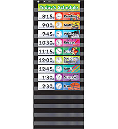Daily Schedule (Black) Pocket Chart