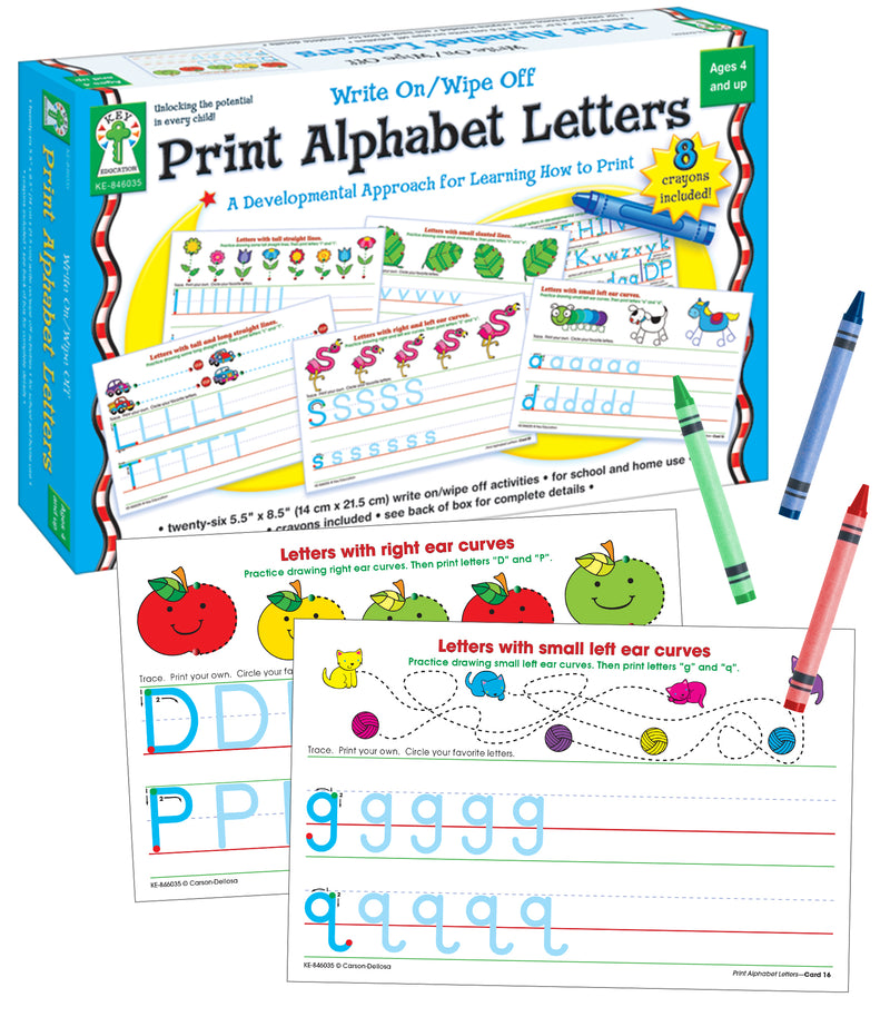 Print Alphabet Letters: Write On/Wipe Off