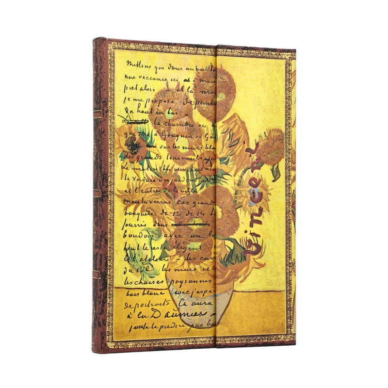 Van Gogh, Sunflowers Midi Lined Hardcover Journal, 144pg, 120GSM, The Van Gogh Museum Collection by Paperblanks (Embellished Manuscripts Collection)