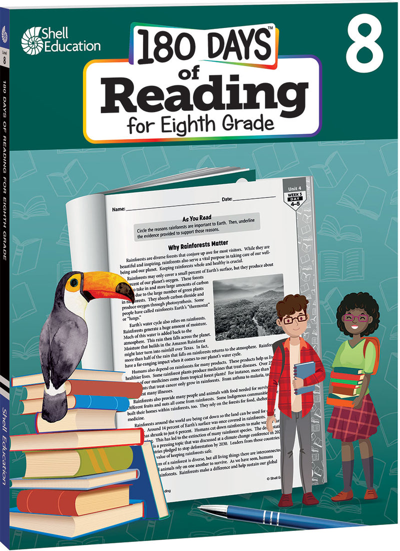 180 Days: Reading for Eighth Grade: Practice, Assess, Diagnose