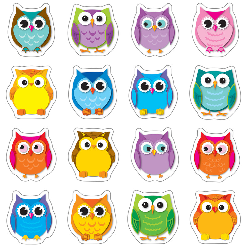 Colorful Owls Mini Cutouts