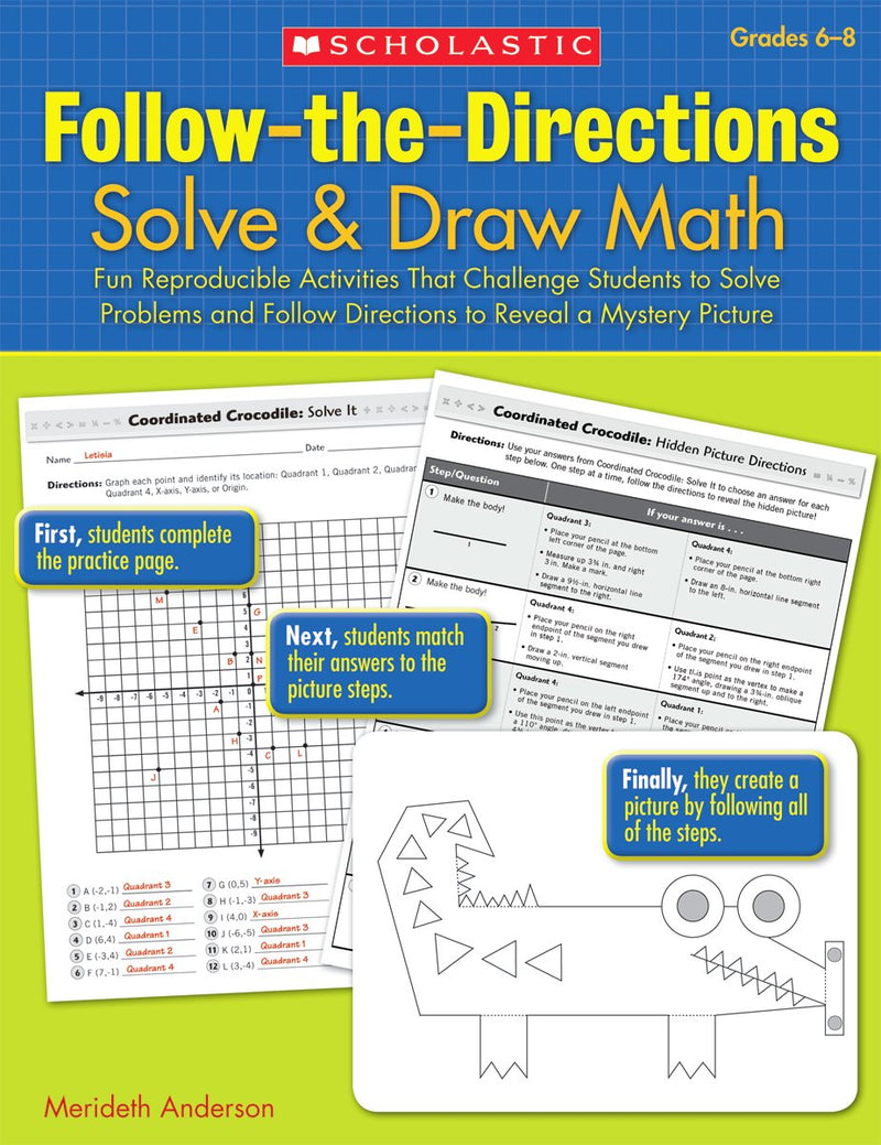 Follow-the-Directions: Solve & Draw Math (6-8)