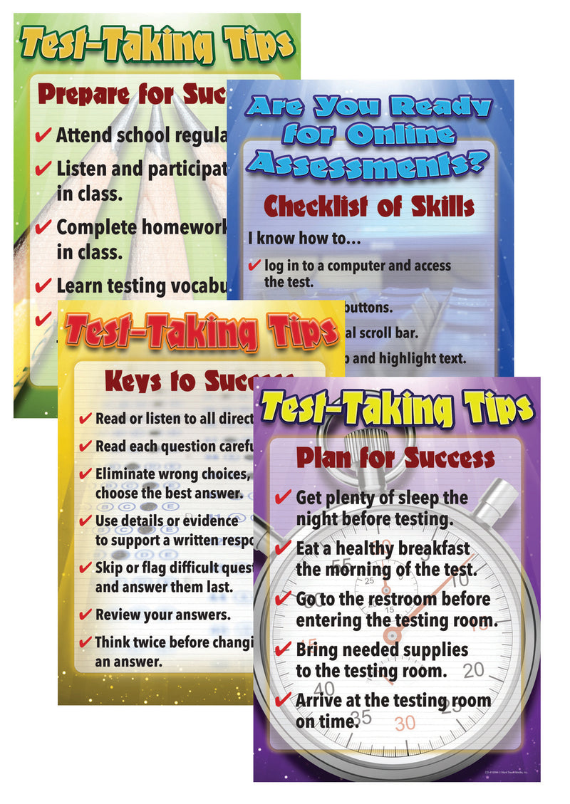 Language Arts Testing Tips Chart Set