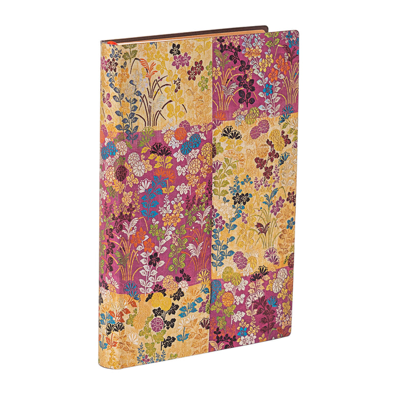 Kara-ori Pink Mini Lined Softcover Journal, 208pg, 80GSM by Paperblanks (Japanese Kimono)