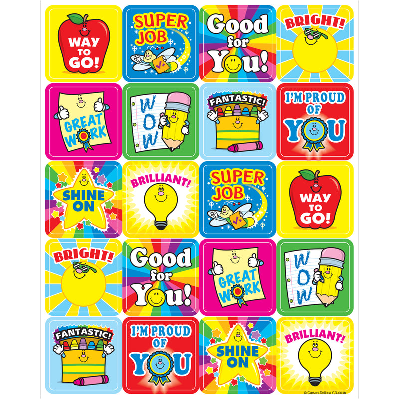 Winning Words Motivational Stickers