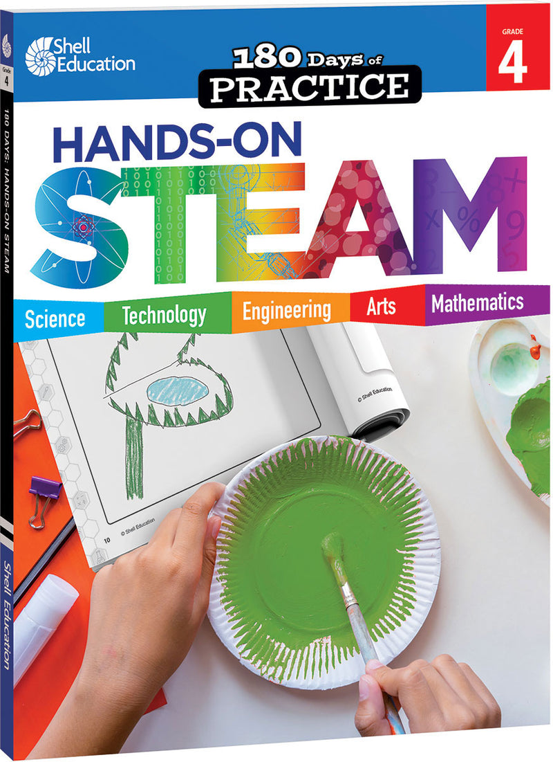 180 Days: Hands-On STEAM for Grade 4: Practice, Assess, Diagnose