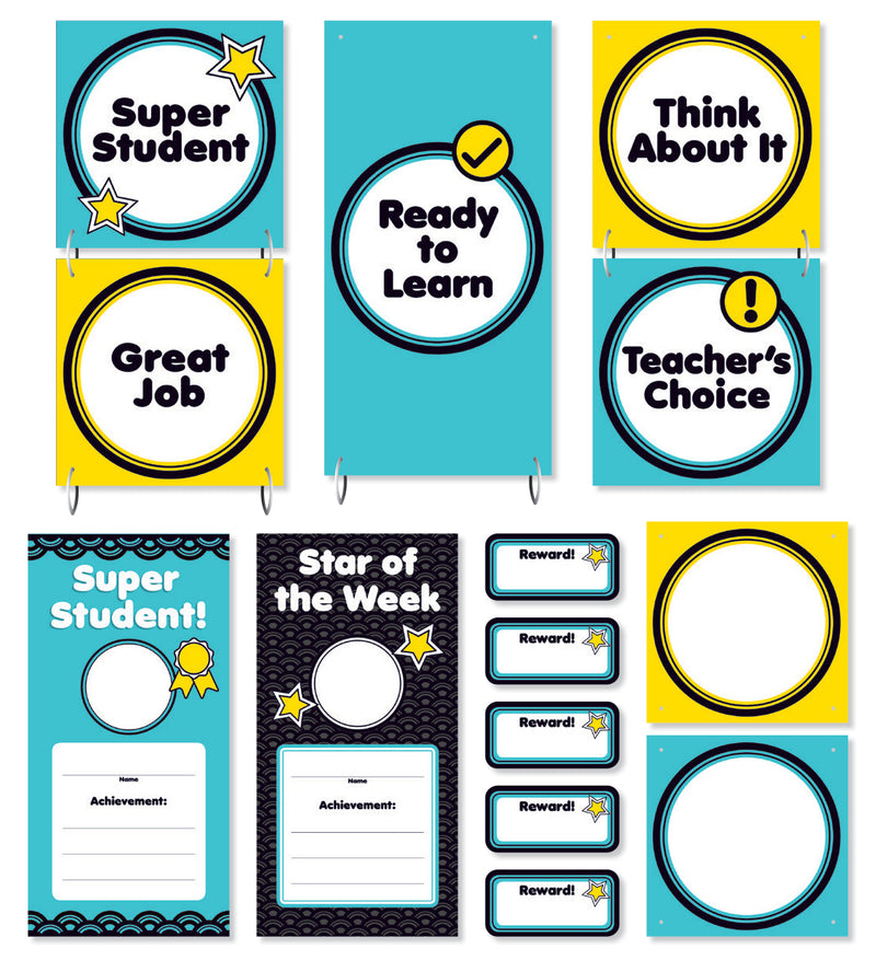 Aqua Oasis Behavior Clip Chart Mini Bulletin Board
