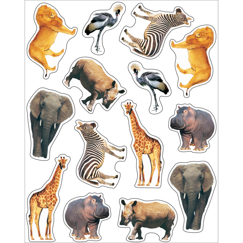 Wild Animals of the Serengeti Shape Stickers