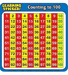 Counting to 100 Learning Stickers