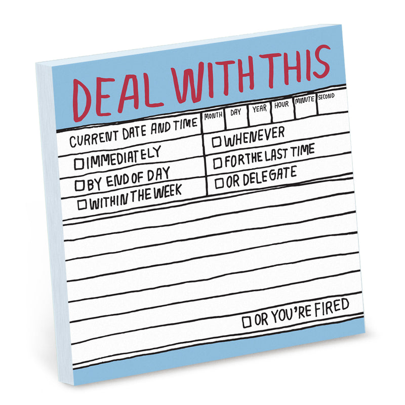 Hand-Lettered Deal With This Sticky Notes
