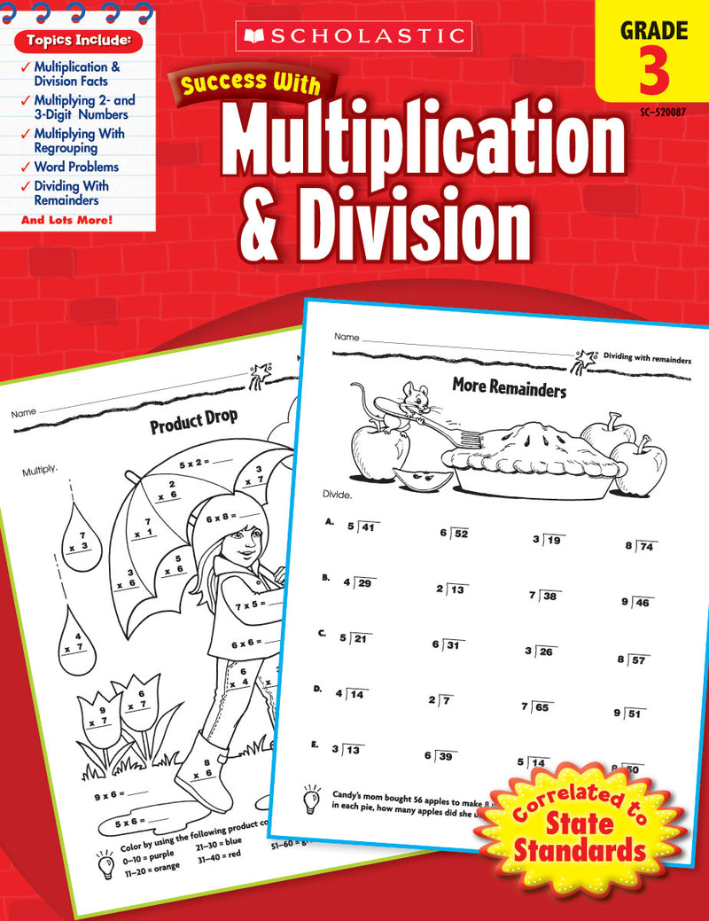 Scholastic Success With Multiplication & Division: Grade 3 Workbook
