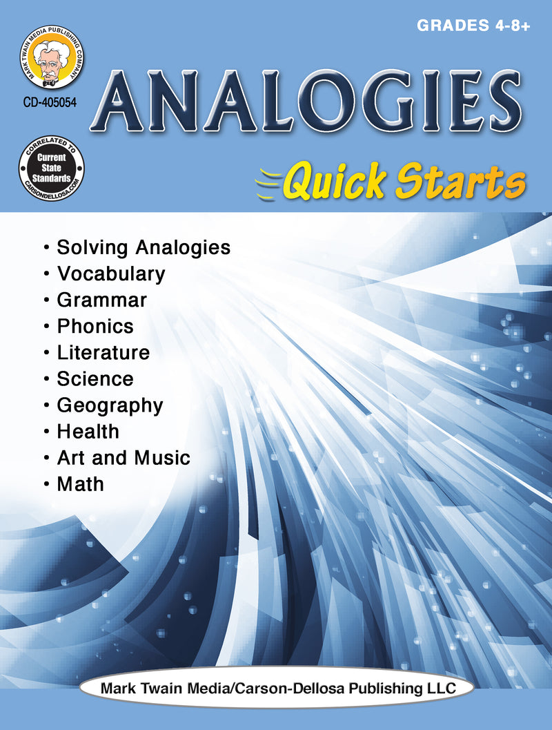 Analogies Quick Starts Workbook, Grades 4 - 12